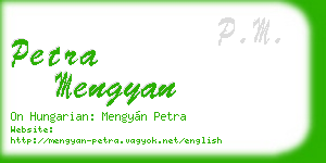 petra mengyan business card